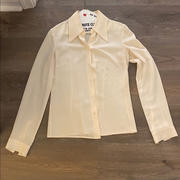 Celine Ivory Silk Blouse size 36 - Picture 1 of 3